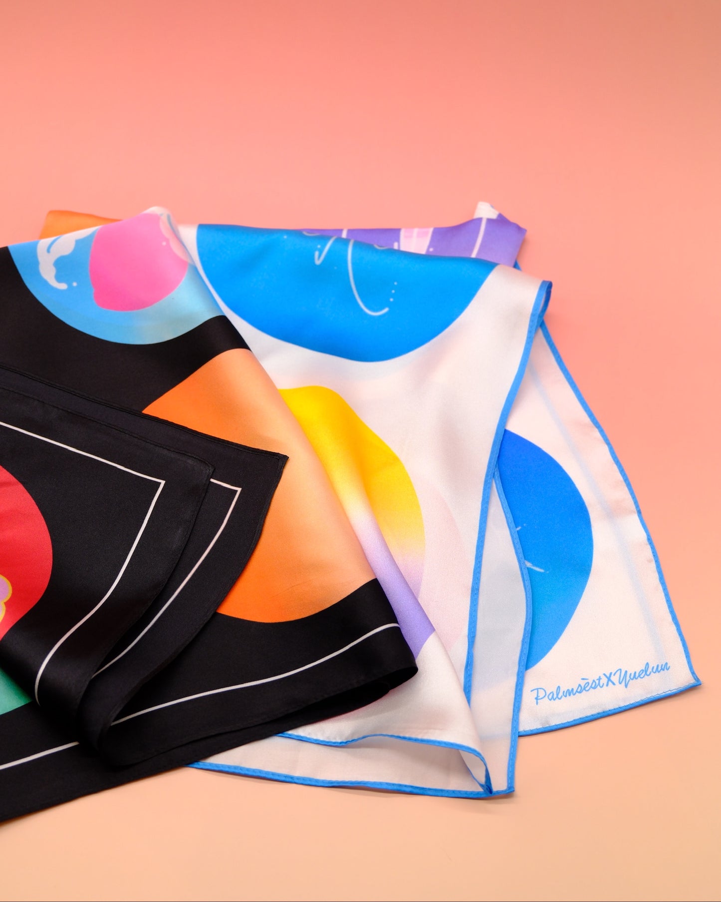 "OF HER BODY" SILK BANDANA SCARF- BLACK